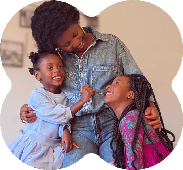 mom and kids