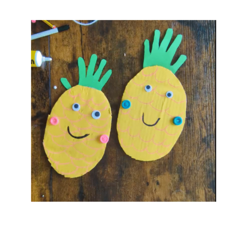 How To Make a Handprint Pineapple Craft