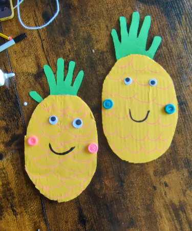 Make a Handprint Pineapple Craft
