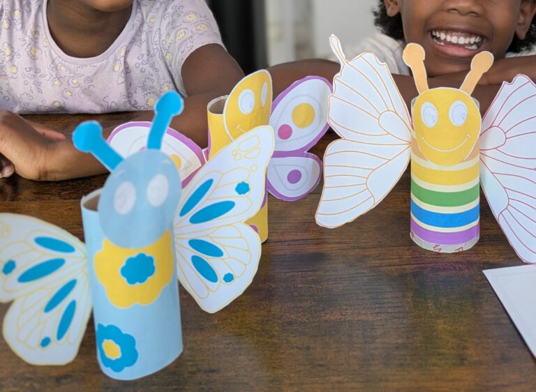 Ready-to-Use Toilet Paper Roll Butterfly  Craft (Just Print, Cut and Glue)