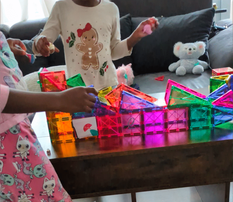 kids activities magnetic tiles
