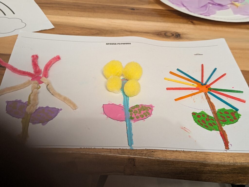 simple kids craft results from table ready activities