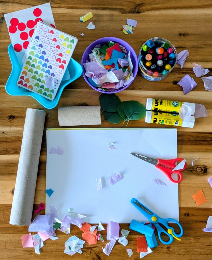 minimal craft supplies for easy kids activities at home