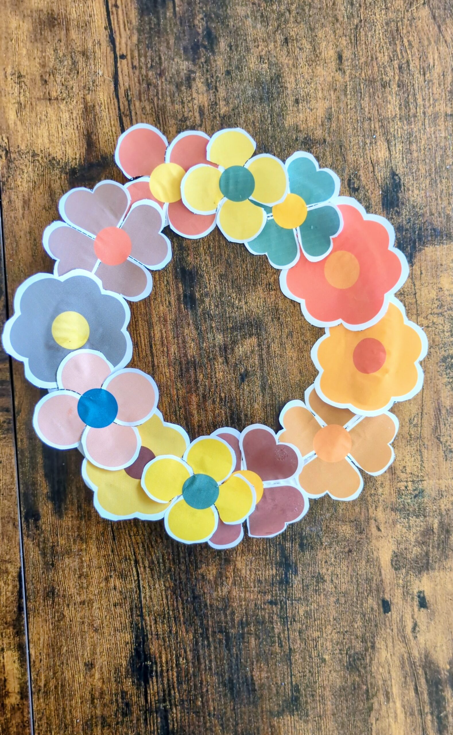 Spring Flower Wreath Craft Printable for Kids | Paper Plate Craft Template (Colour + Black & White) - Image 6