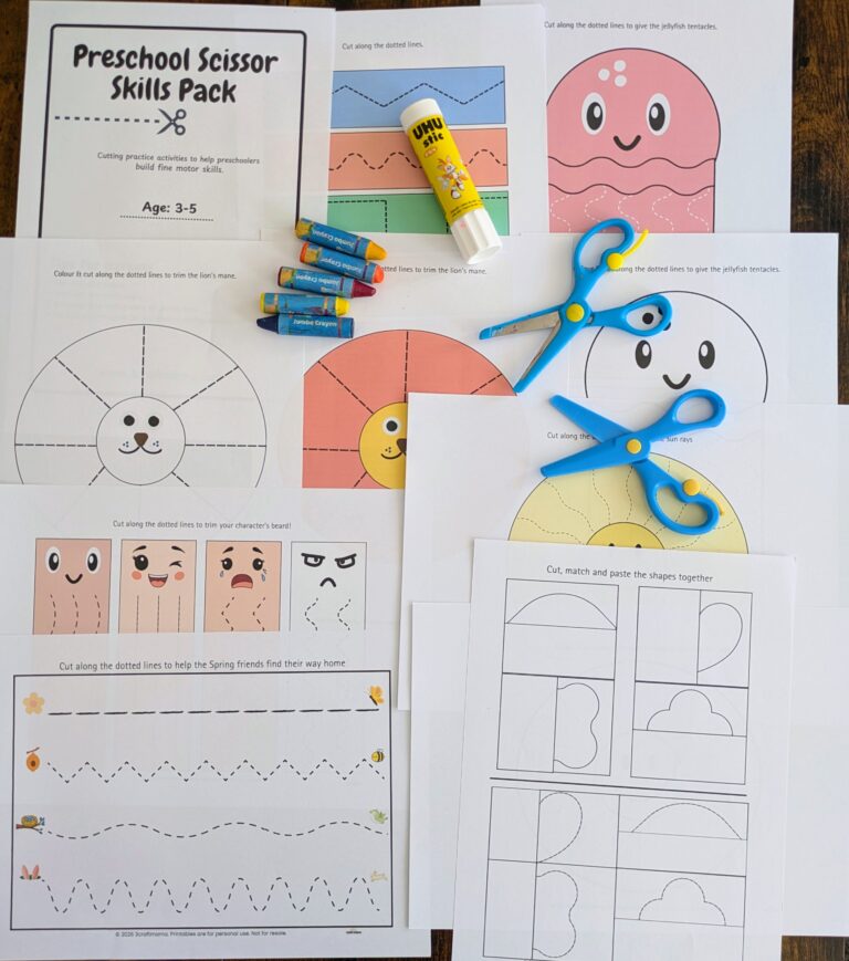 Preschool Cutting Practice: Free Printable