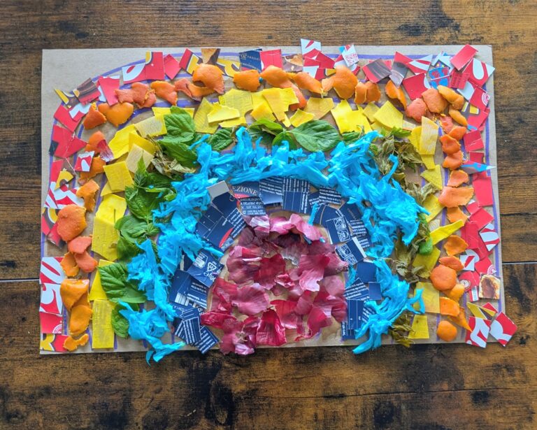7 zero-dollar spring crafts using kitchen scraps and recyclables.
